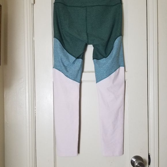 OUTDOOR VOICES green gray pink athletic activewear leggings M - Picture 4 of 6